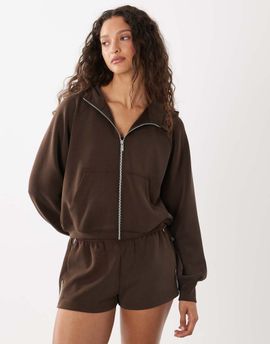 Cotton On Cotton On Active ultimate track jacket in french roast - part of a set-Brown