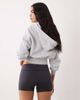 Cotton On Cotton On active ultra soft roll over shortie shorts in graphite-Gray - 3