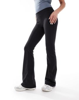 Cotton On Cotton On Active ultra soft roll over waistband flare pants in black