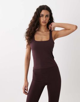 Cotton On Cotton On Active ultra soft square neck tank in italian plum-Purple