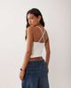 Cotton On Cotton On active ultra soft tri crossback cami in coconut milk-White - 4