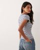 Cotton On Cotton On all day T-shirt in navy white striped print - 4