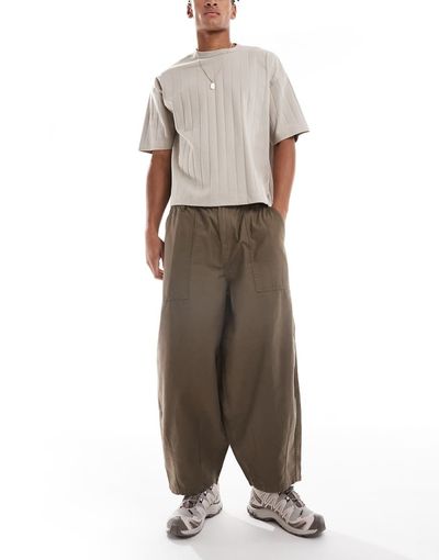 Cotton On Cotton On arlo baggy balloon pants in chocolate brown