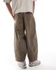 Cotton On Cotton On arlo baggy balloon pants in chocolate brown - 4