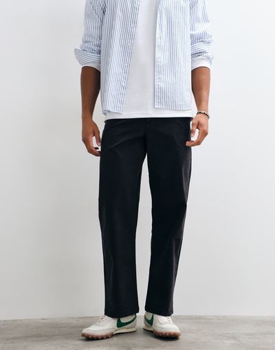 Cotton On Cotton On baggy chino trouser in charcoal-Gray