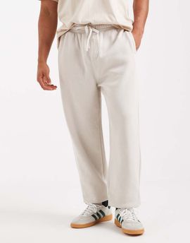 Cotton On Cotton On baggy cuffed track sweatpants in bone-Neutral