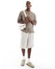 Cotton On Cotton On baggy linen shorts in oatmeal-Neutral - 1