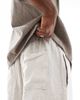 Cotton On Cotton On baggy linen shorts in oatmeal-Neutral - 3