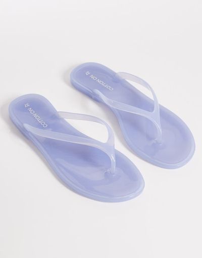 Cotton On Cotton On Blake jelly flip flops in milky blue