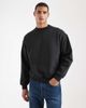 Cotton On Cotton On box fit crew sweater in washed black - 1