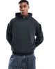 Cotton On Cotton On box fit hoodie in washed black-Brown - 1