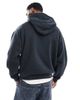 Cotton On Cotton On box fit hoodie in washed black-Brown - 4