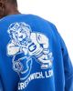 Cotton On Cotton On boxy fit crew neck sweatshirt with tiger graphic in blue - 3