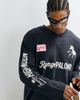 Cotton On Cotton On boxy fit long sleeve graphic t-shirt in washed black - 2