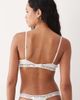 Cotton On Cotton On branded cotton blend cross over bralette in butterscotch-Neutral - 2