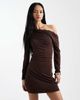 Cotton On Cotton On brooke asymmetric mini dress in brown - 2