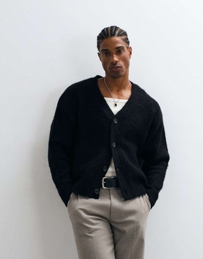 Cotton On Cotton On button down boxy cardigan in black