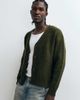 Cotton On Cotton On button down boxy cardigan in khaki-Green - 1
