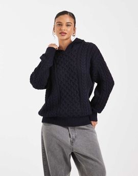 Cotton On Cotton On cable knit sweater in oxford blue