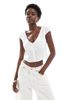 Cotton On Cotton On cap sleeve button up shirt in white - 1