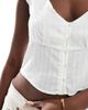 Cotton On Cotton On cap sleeve button up shirt in white - 3