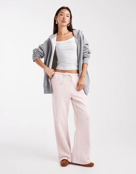 Cotton On Cotton On classic fleece wide leg sweatpants in soft pink