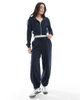 Cotton On Cotton On cozy boyfriend cuffed sweatpants in washed total eclipse - part of a set-Navy - 1