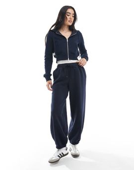 Cotton On Cotton On cozy boyfriend cuffed sweatpants in washed total eclipse - part of a set-Navy