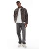 Cotton On Cotton On cropped faux suede harrington jacket in dark gray - 2