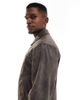 Cotton On Cotton On cropped faux suede harrington jacket in dark gray - 4