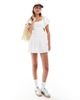 Cotton On Cotton On cut out side mini milkmaid dress in white - 3