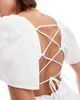 Cotton On Cotton On cut out side mini milkmaid dress in white - 4