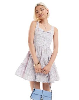 Cotton On Cotton On Dakota mini dress in Isabelle floral pink-Multi