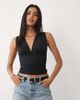 Cotton On Cotton On Ellie wrap halter top in black - 1