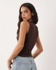 Cotton On Cotton On ellie wrap halter top in dark oak-Brown - 2