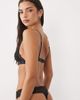Cotton On Cotton On everyday lace branded triangle bra and brief in black - 3