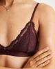 Cotton On Cotton On everyday lace triangle padded bralette in chocolate plum-Navy - 3