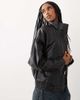 Cotton On Cotton On faux leather funnel neck bomber jacket in black - 1