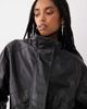 Cotton On Cotton On faux leather funnel neck bomber jacket in black - 3