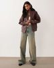 Cotton On Cotton On faux leather mock neck bomber jacket in wild cherry-Purple - 2