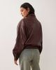 Cotton On Cotton On faux leather mock neck bomber jacket in wild cherry-Purple - 4