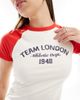 Cotton On Cotton On fitted graphic raglan longline sporty tee-Multi - 3