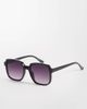 Cotton On Cotton On Georgia oversized square sunglasses in black - 1