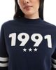 Cotton On Cotton On graphic vintage style sweatshirt in total eclipse-Navy - 3