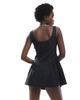 Cotton On Cotton On hallie dropped hem mini dress in black - 2