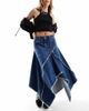 Cotton On Cotton On handkerchief hem denim skirt in washed blue - 1