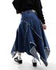 Cotton On Cotton On handkerchief hem denim skirt in washed blue - 2