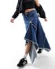 Cotton On Cotton On handkerchief hem denim skirt in washed blue - 3