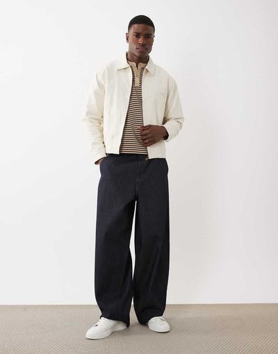 Cotton On Cotton On harrington jacket in ecru-White
