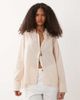 Cotton On Cotton On haven oversized dad shirt linen blend in guava stripe-Neutral - 1